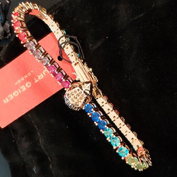 Kurt Geiger Jewelry - KURT GEIGER TENNIS Bracelet with Rainbow Accents